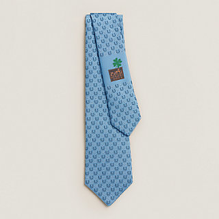 Hermes Paris 100% Silk Neck Tie fashion Blue Dots